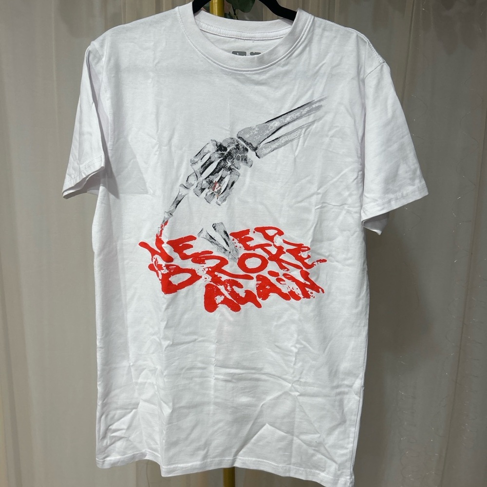 Never Broke Again Graphic T-Shirt | Skeleton Print | Size M | NWOT